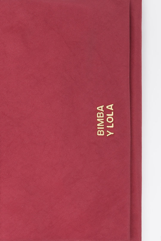 Burgundy nylon Pocket purse