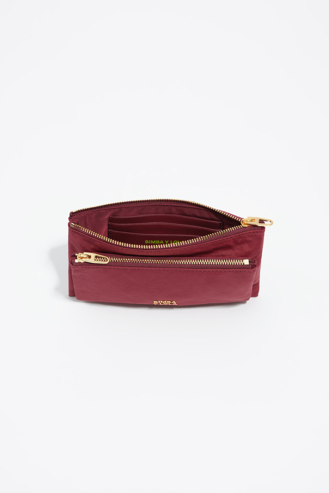 Burgundy nylon Pocket purse