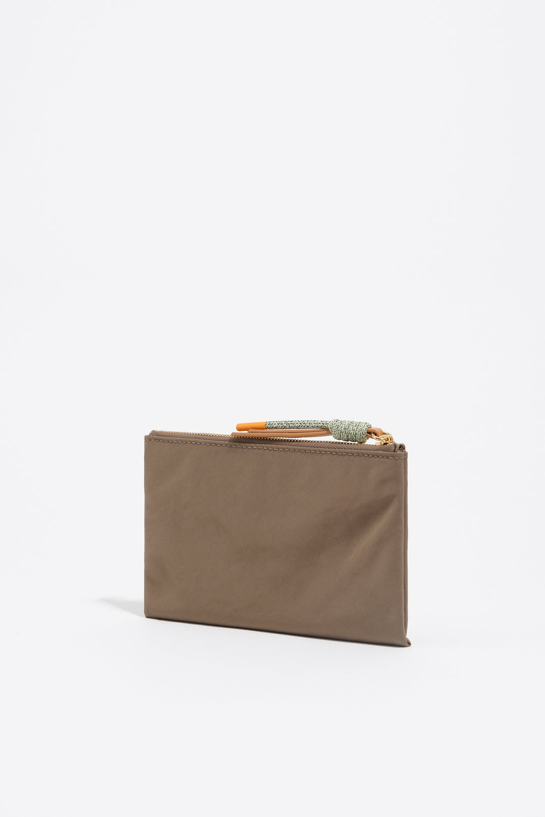 Khaki brown nylon Pocket purse