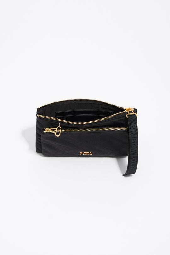 Black nylon Pocket purse