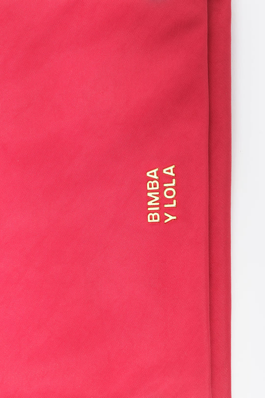Red nylon Pocket purse
