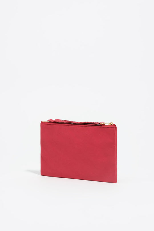 Red nylon Pocket purse