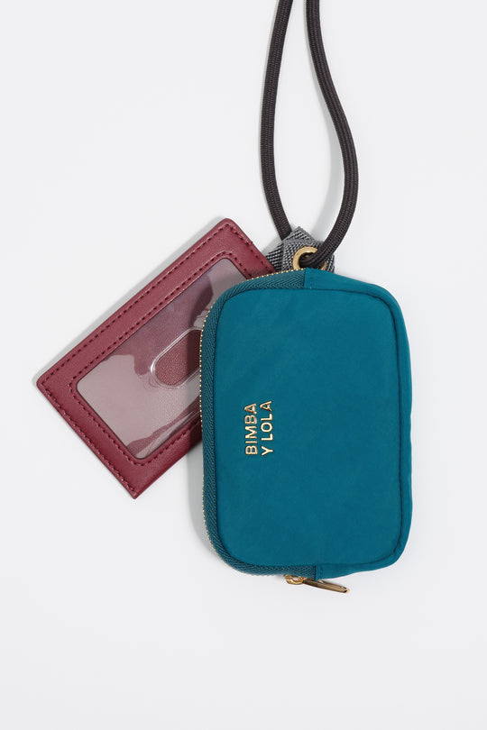 Lagoon blue nylon coin purse