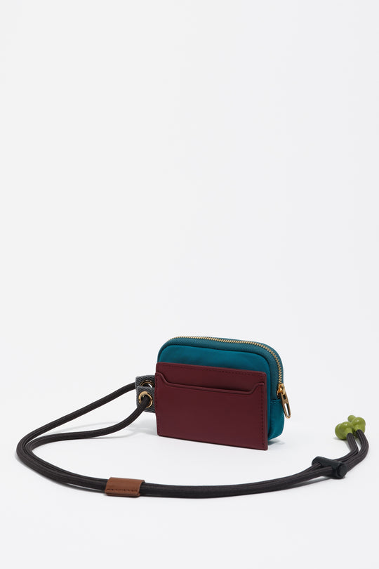 Lagoon blue nylon coin purse