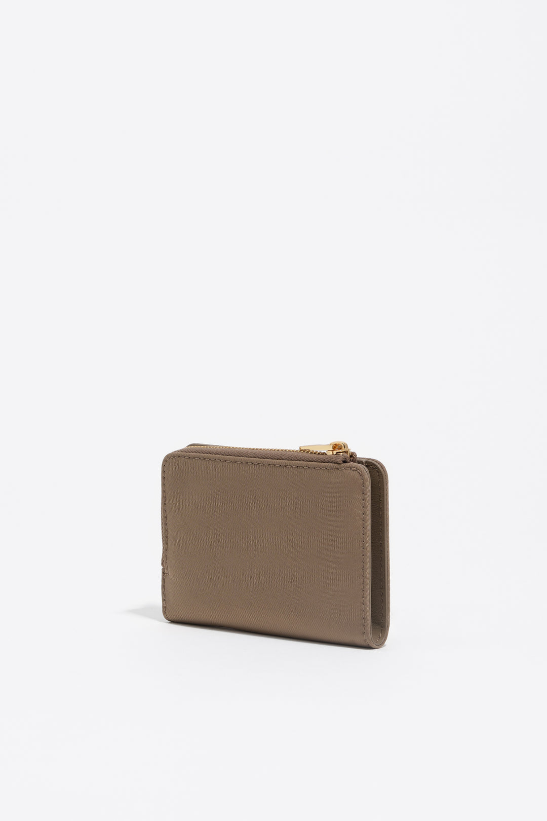 Khaki brown nylon compact purse