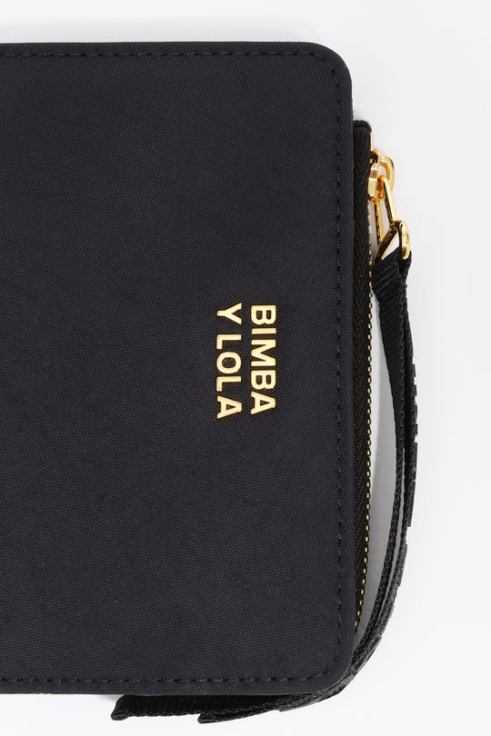 Black nylon compact purse