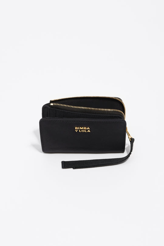 Black nylon compact purse
