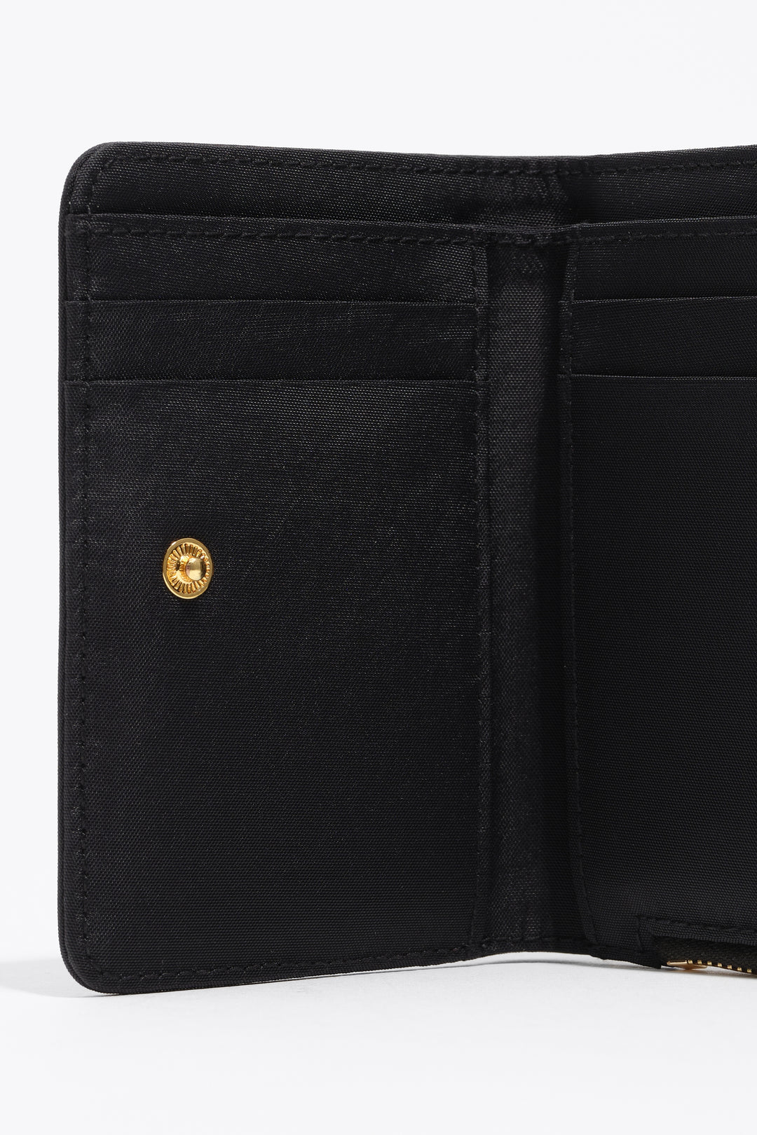 Black nylon compact purse