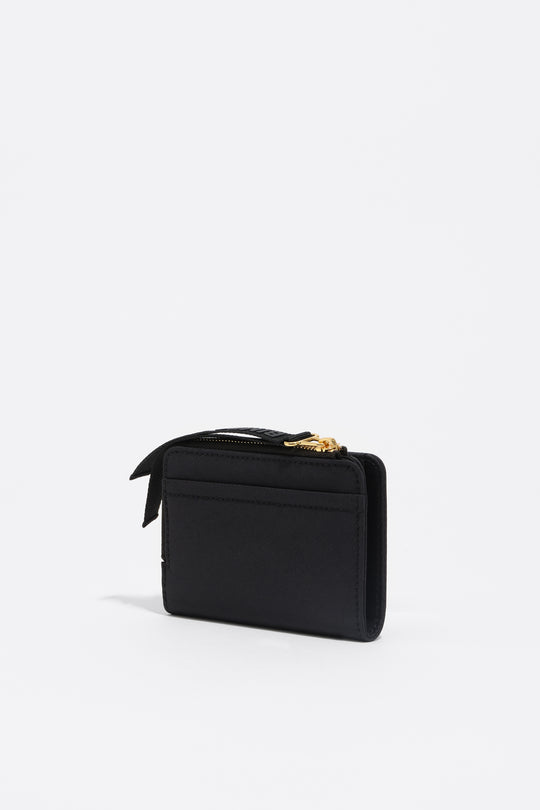 Black nylon compact purse