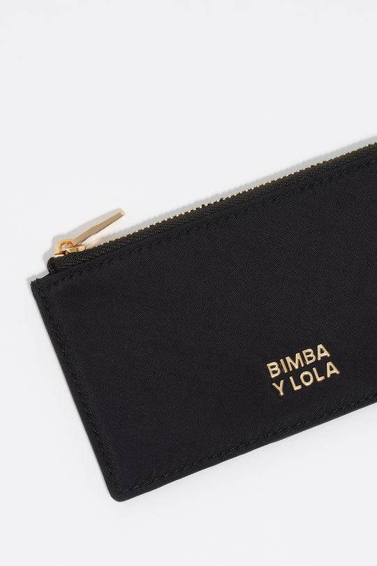 Black nylon card holder/coin purse