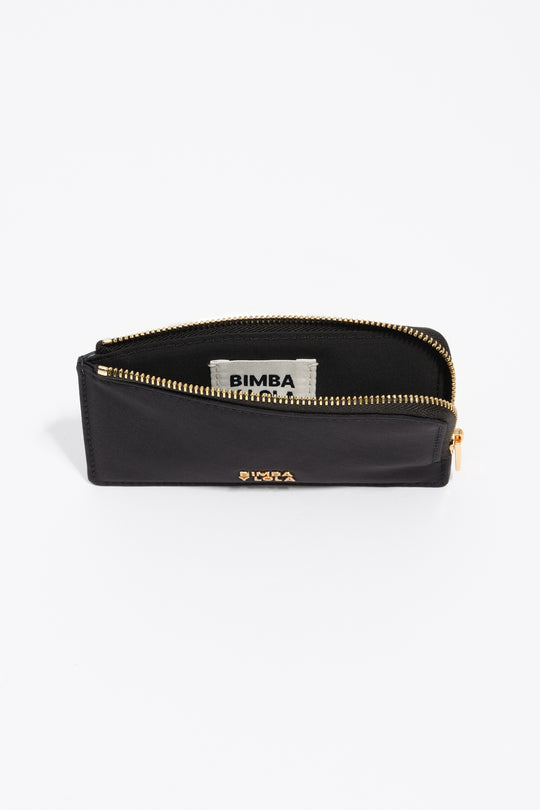 Black nylon card holder/coin purse