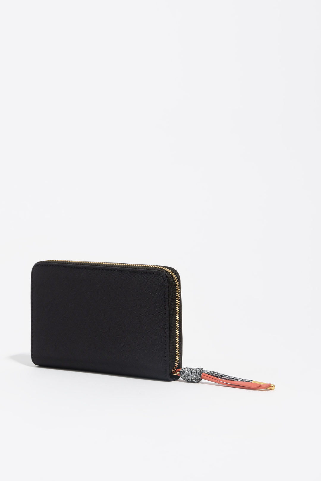 Medium black leather horizontal wallet