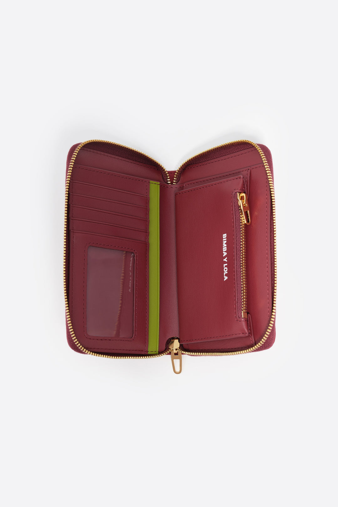 Medium burgundy nylon horizontal wallet