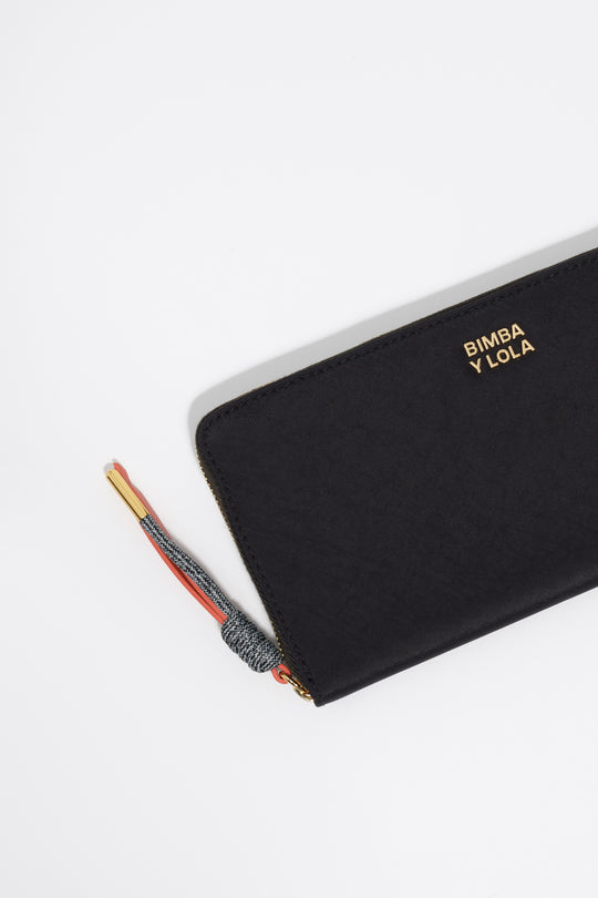 Large black nylon horizontal wallet