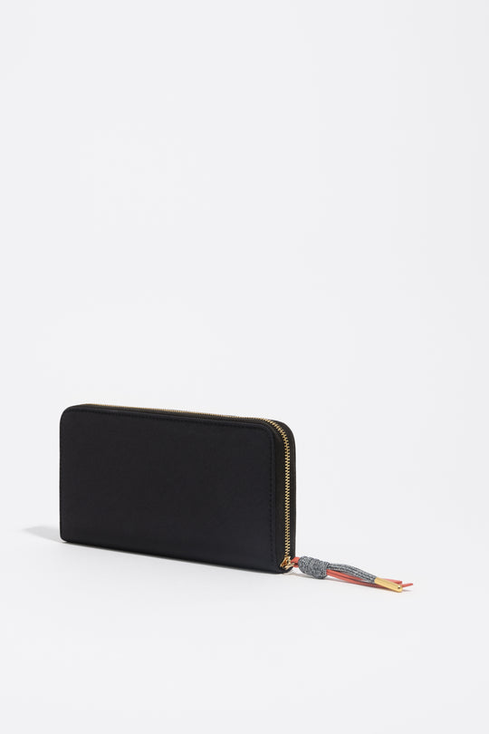 Large black nylon horizontal wallet