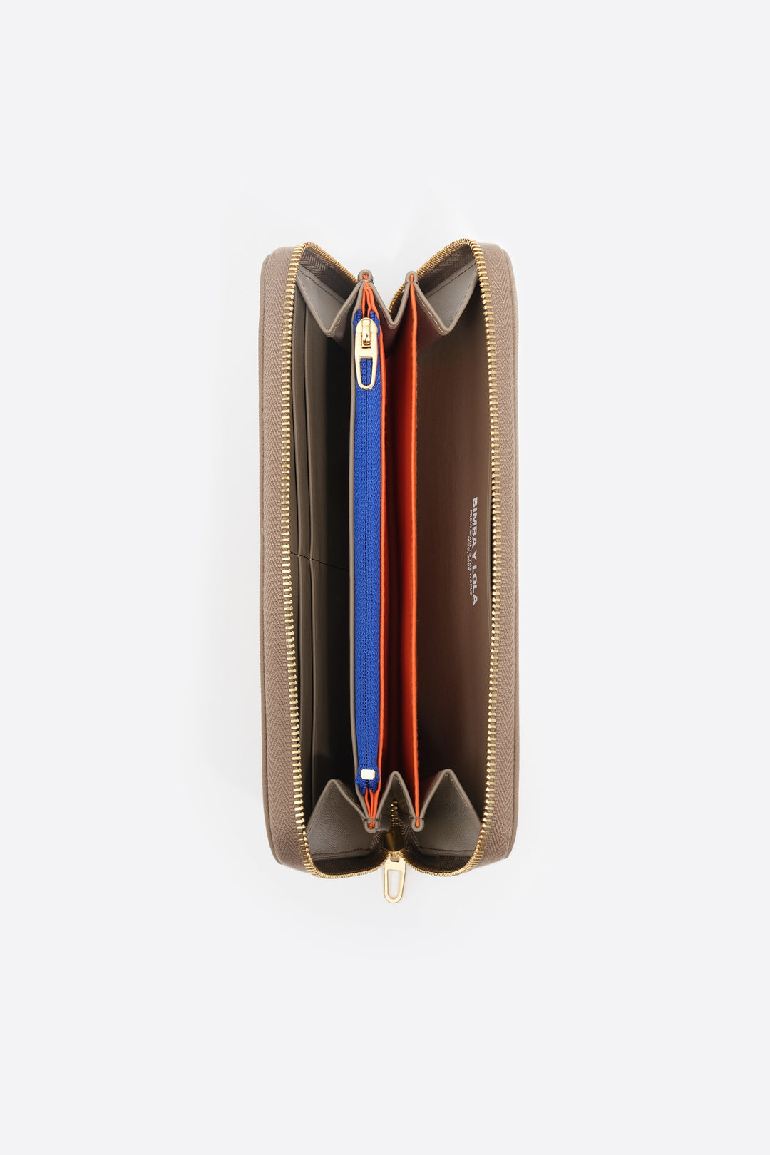 Large khaki brown nylon horizontal wallet
