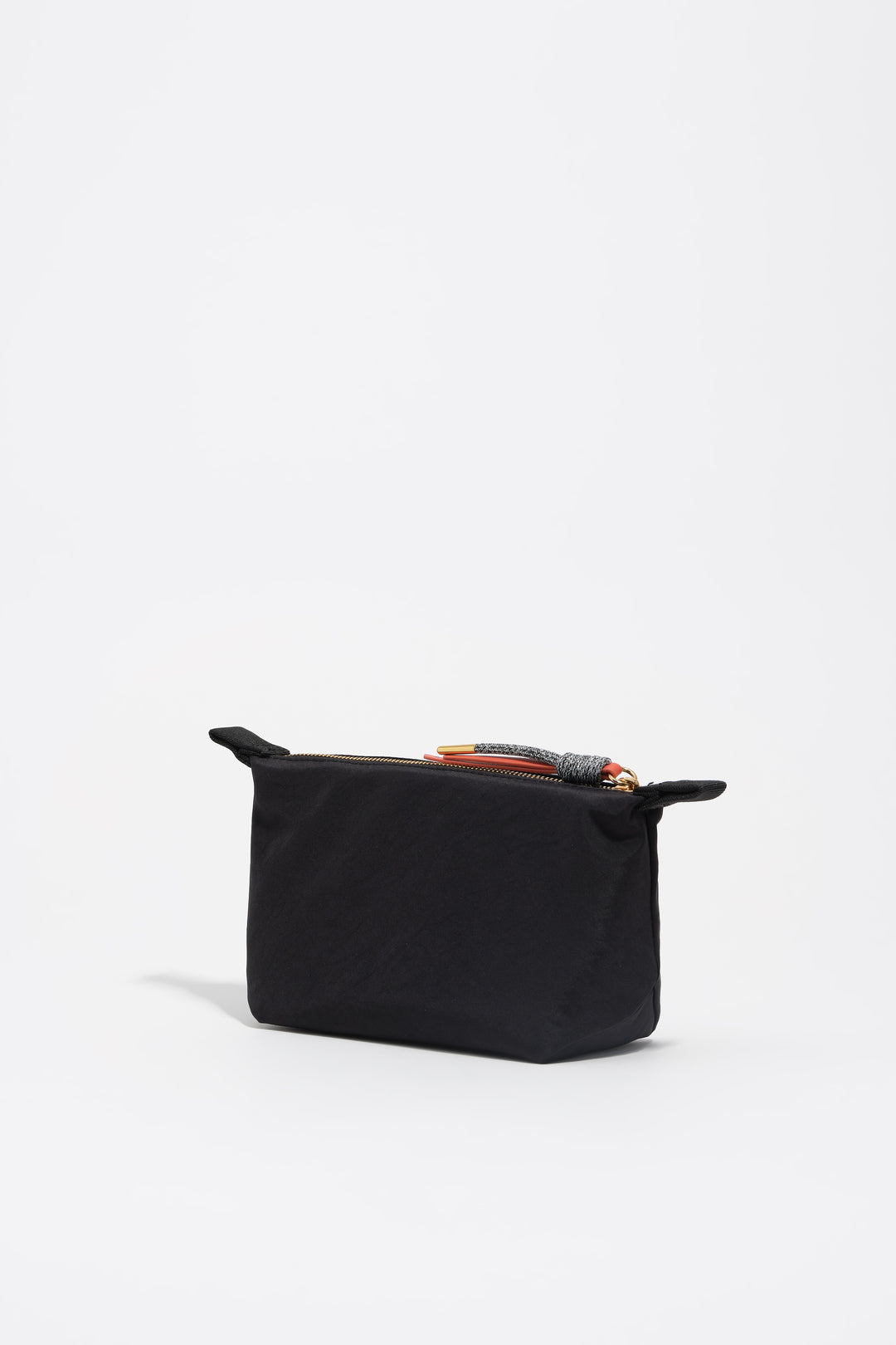 Small black nylon Trapecio make-up case