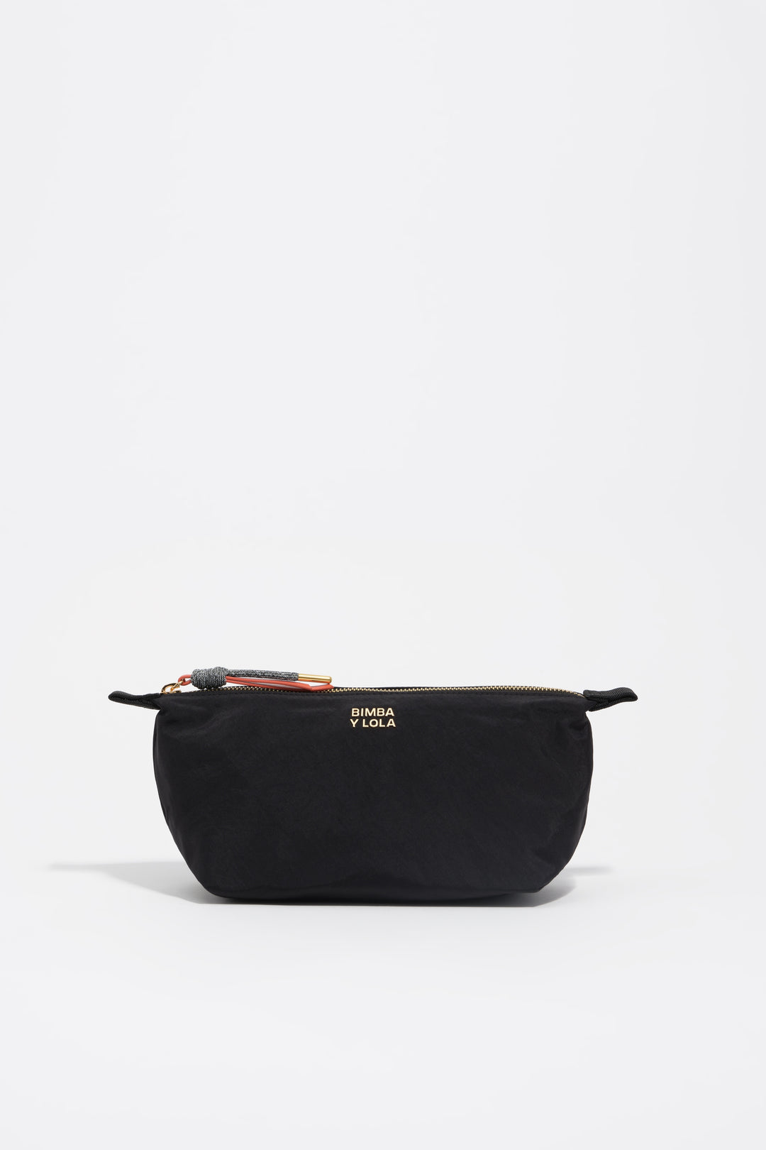 Medium black nylon Trapecio make-up case