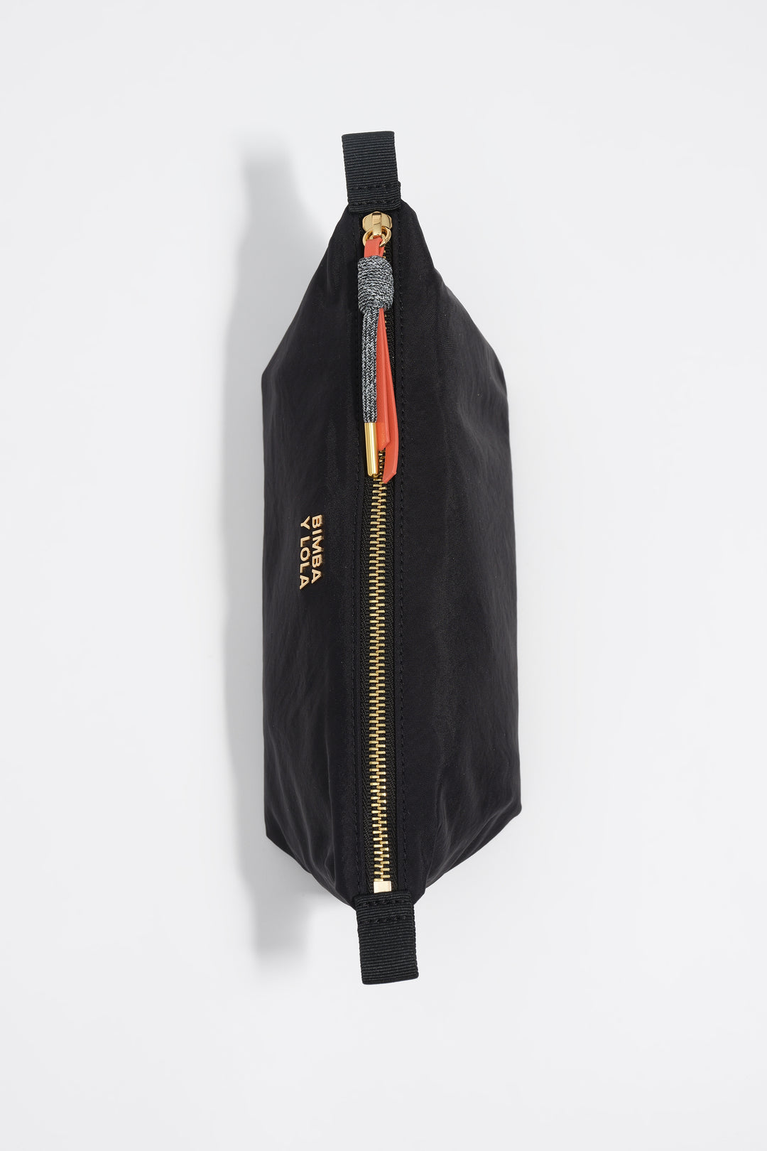 Medium black nylon Trapecio make-up case