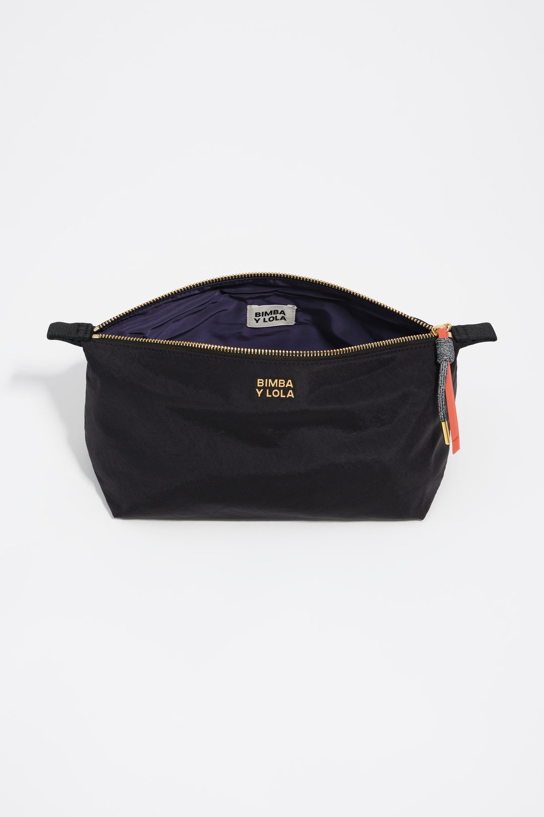 Large black nylon Trapecio make-up case