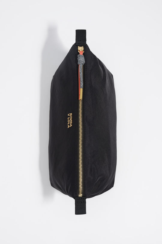 Large black nylon Trapecio make-up case