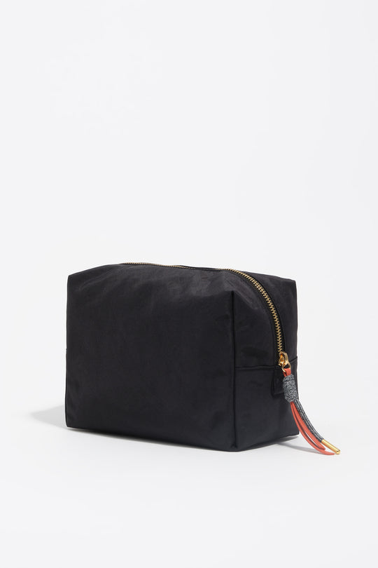 Large black nylon make-up case