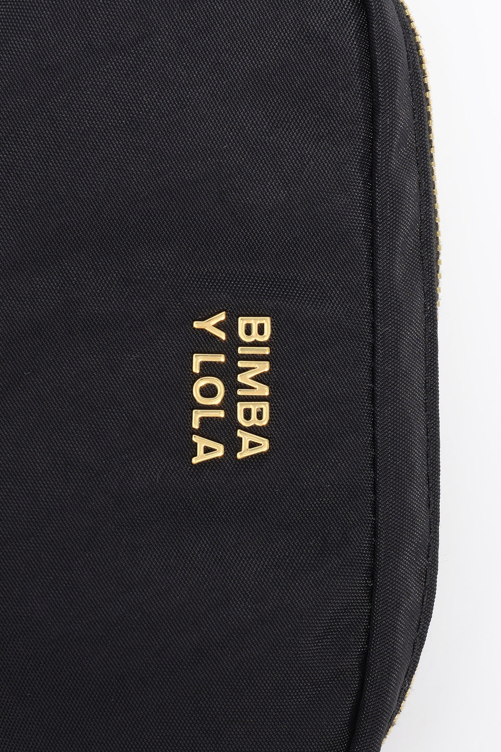 Mini black nylon make-up case
