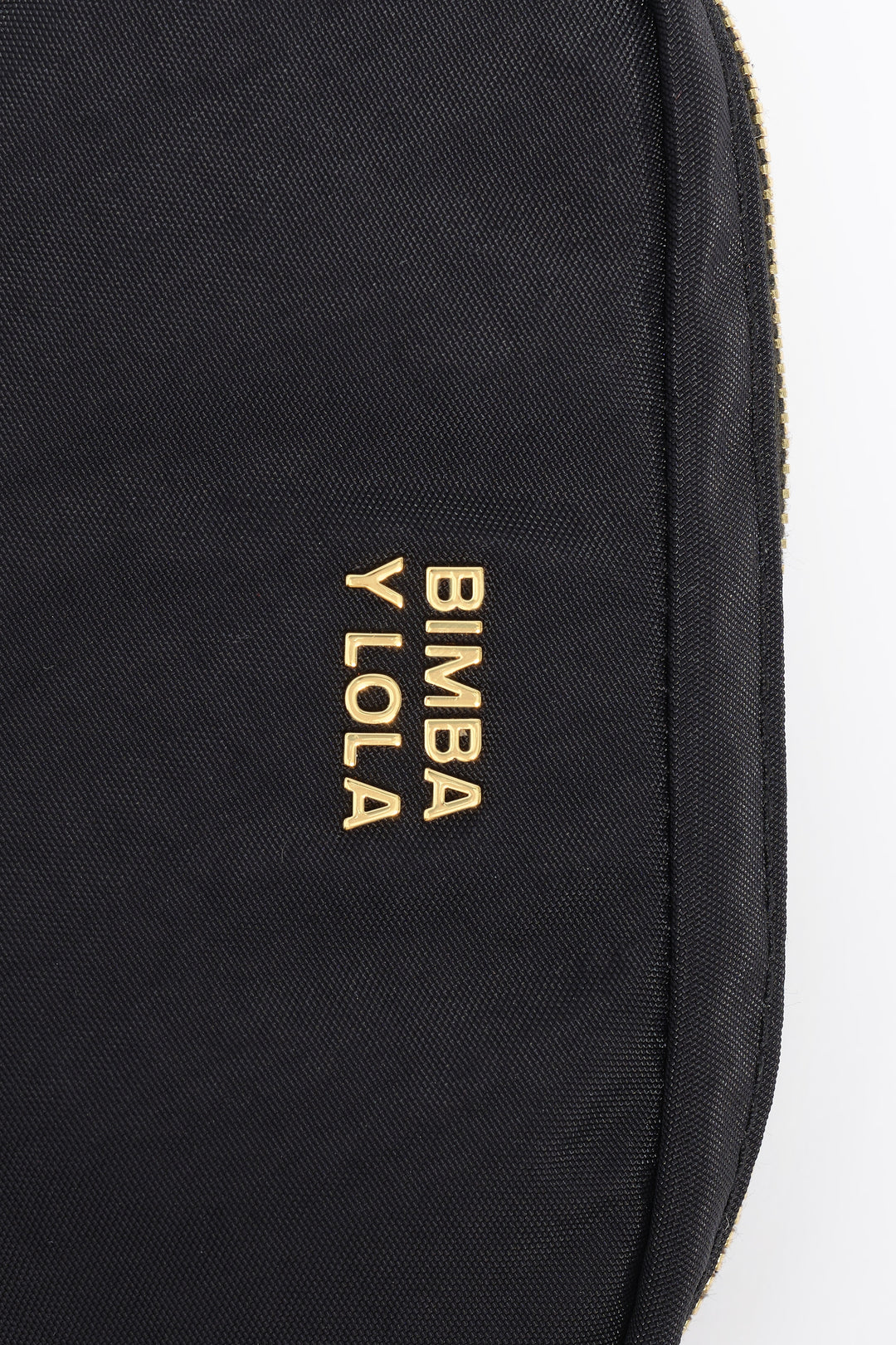Mini black nylon make-up case