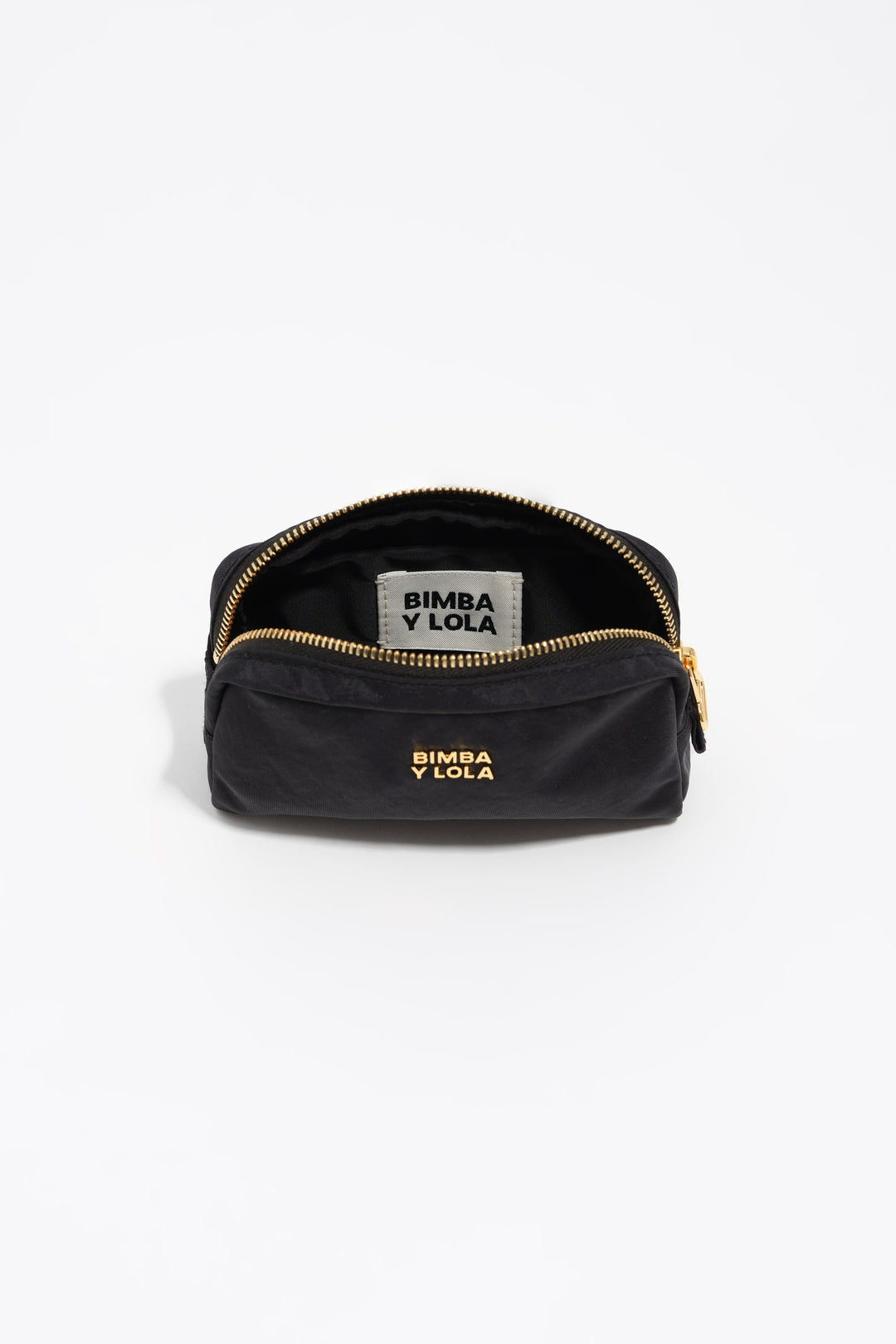 Mini black nylon make-up case