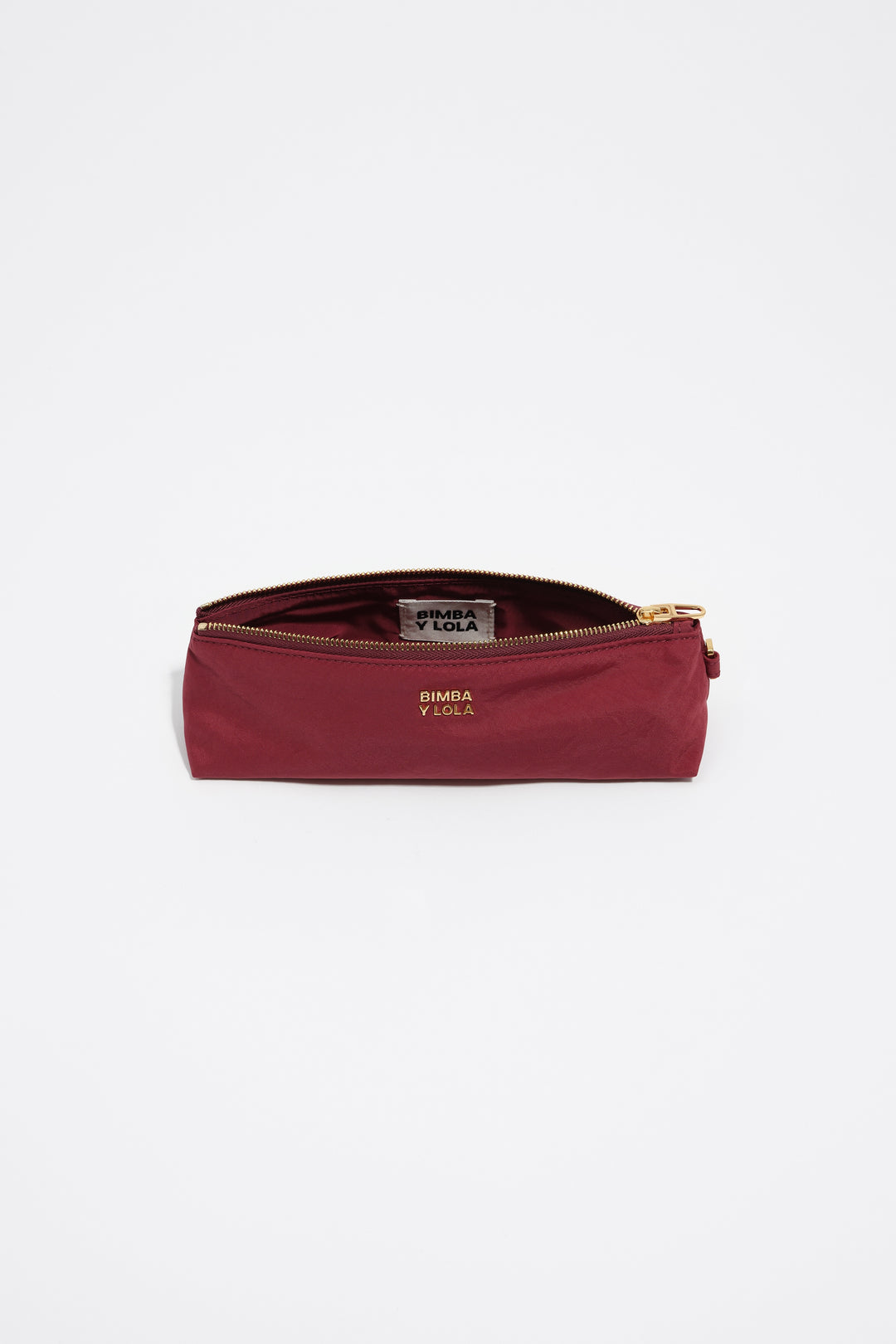 Burgundy nylon make-up case