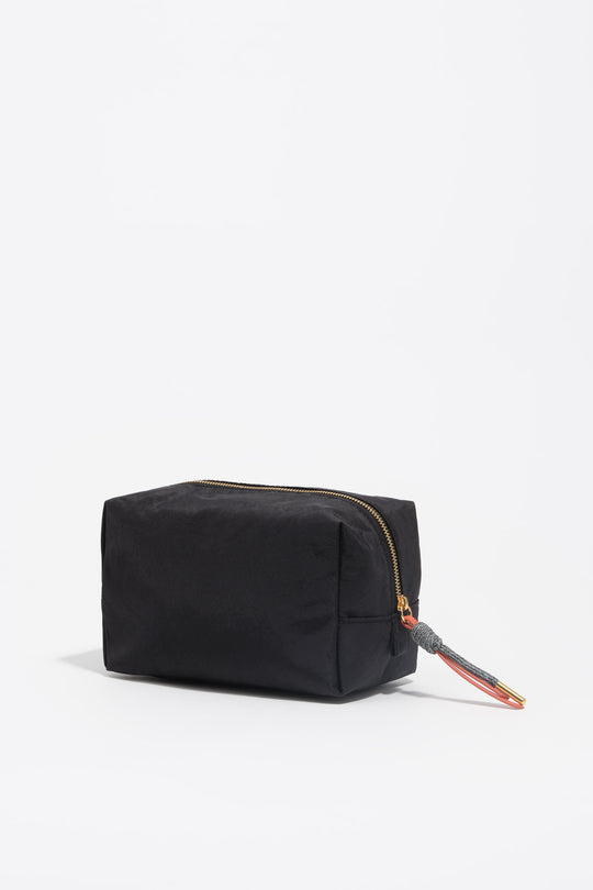Medium black nylon make-up case
