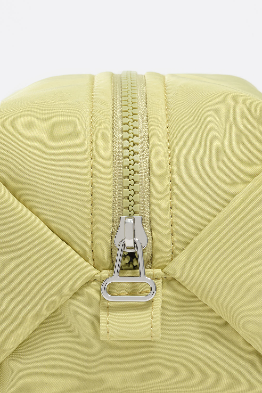 Large pale lime nylon make-up case
