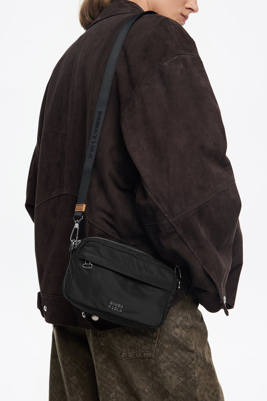 Charcoal nylon mini bag