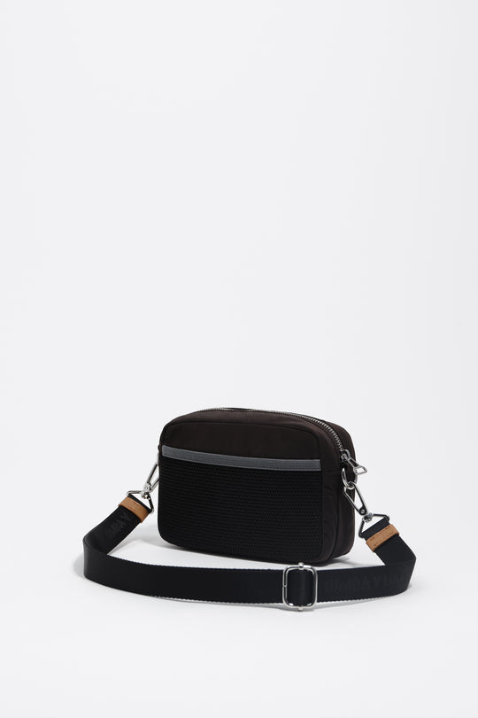 Charcoal nylon mini bag