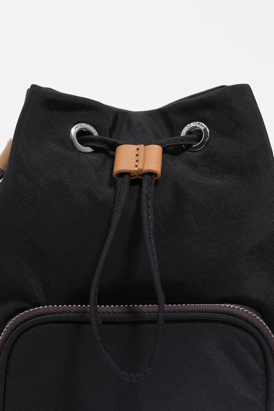 Black nylon mini bag