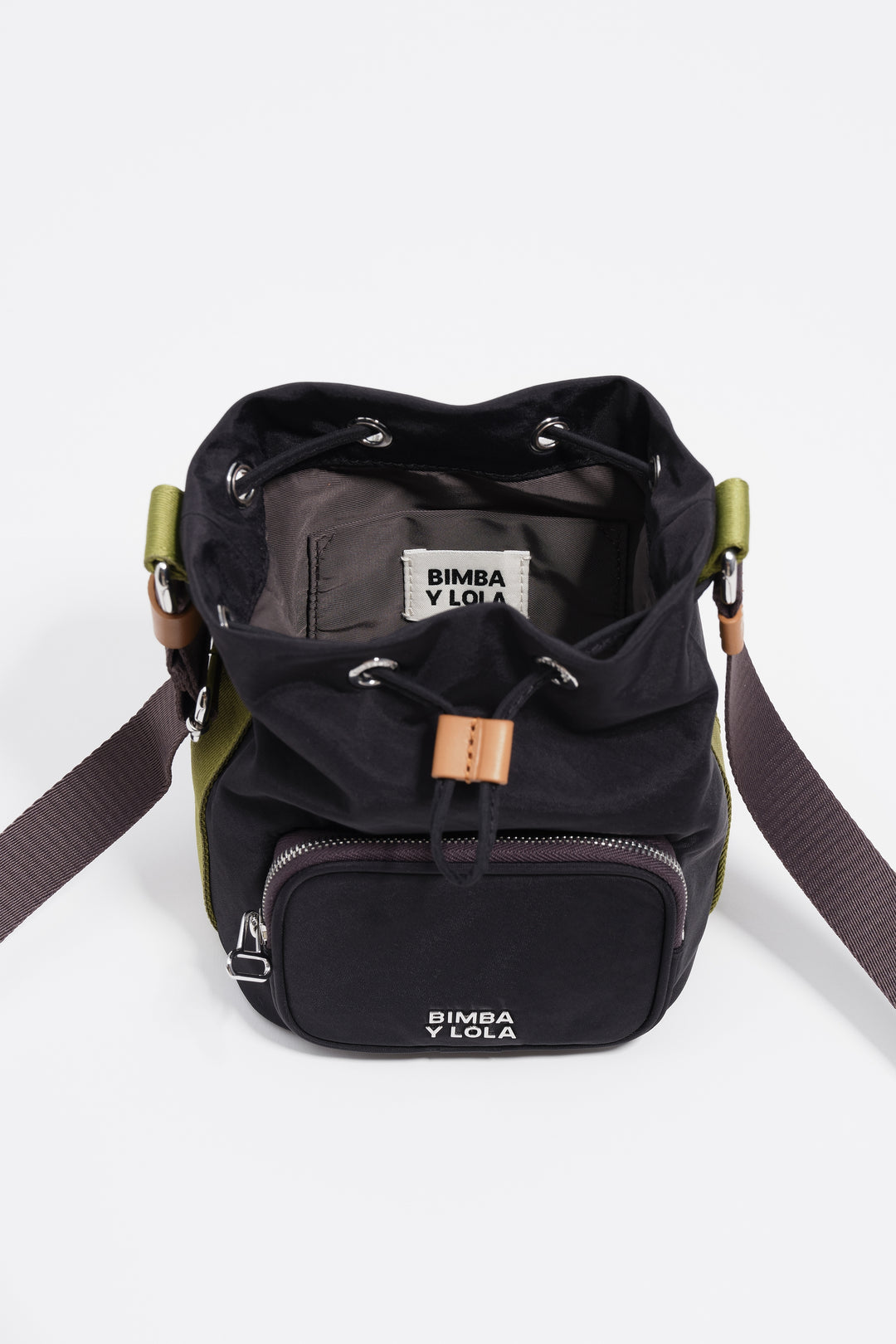 Black nylon mini bag
