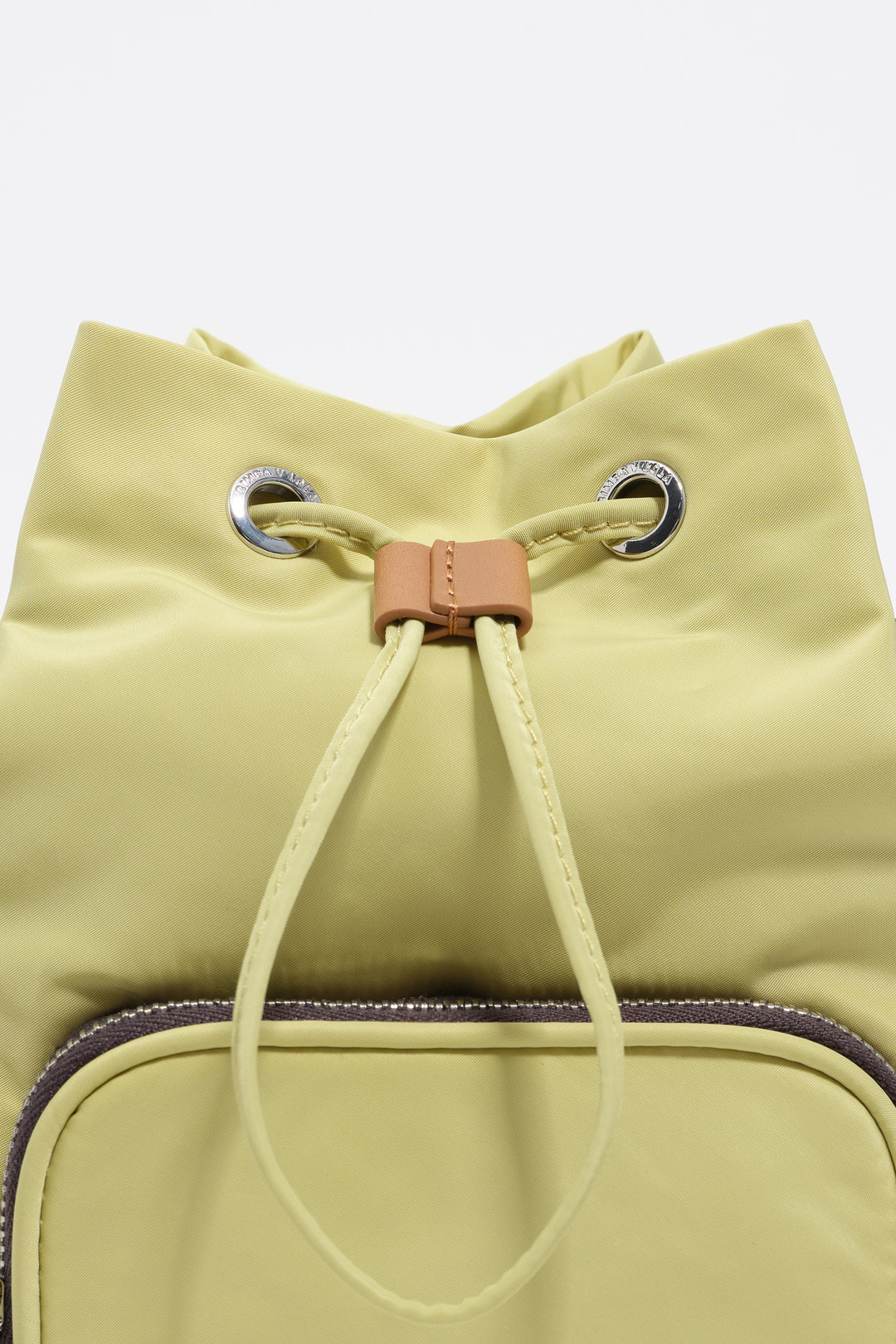 Pale lime nylon mini bag