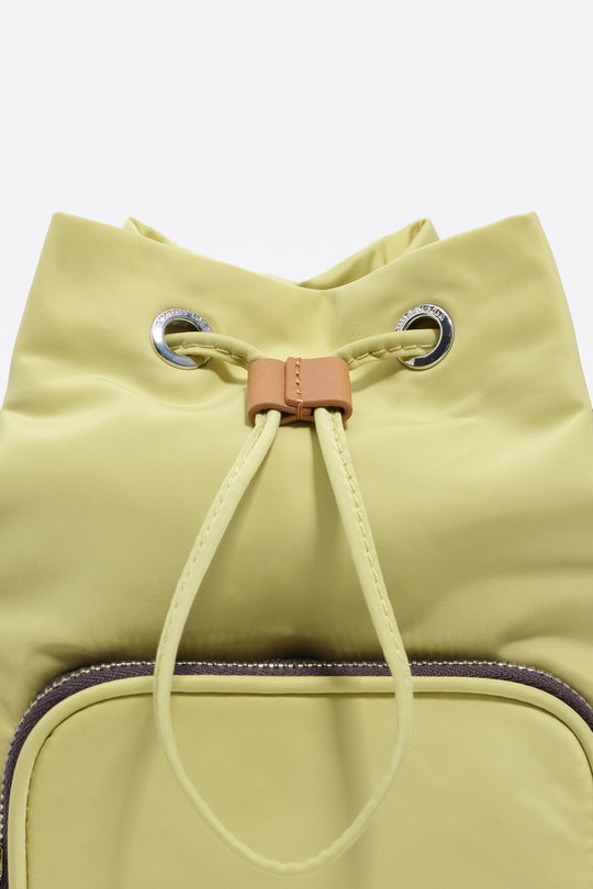 Pale lime nylon mini bag