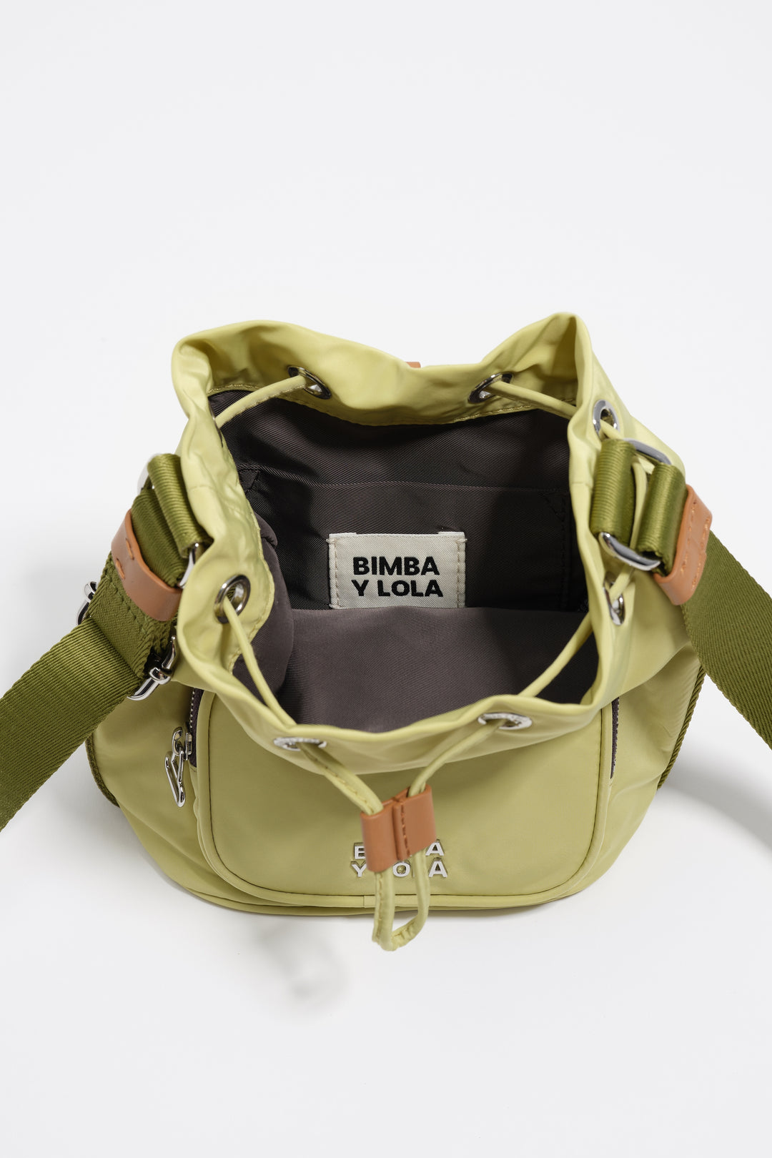 Pale lime nylon mini bag