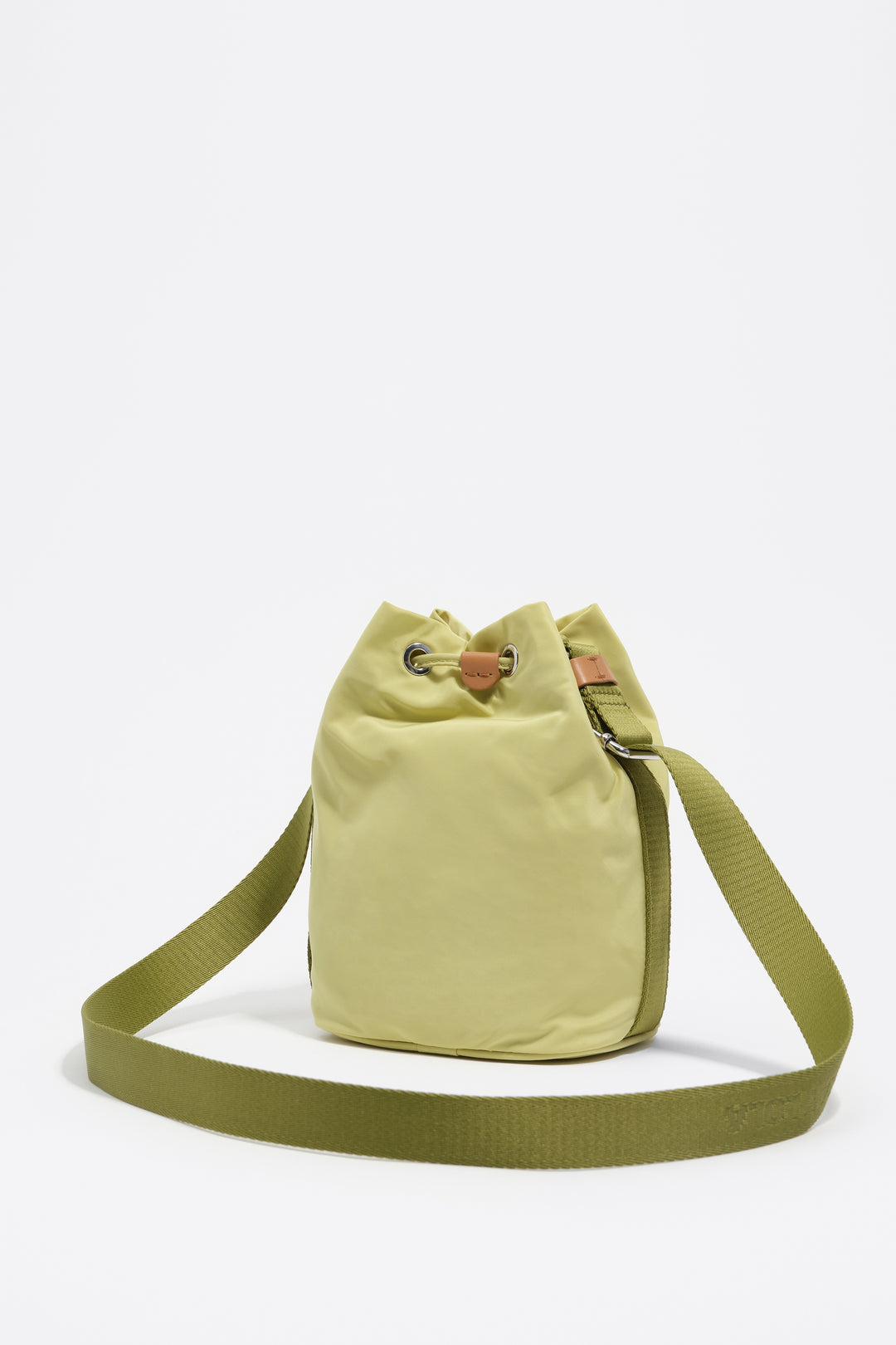 Pale lime nylon mini bag