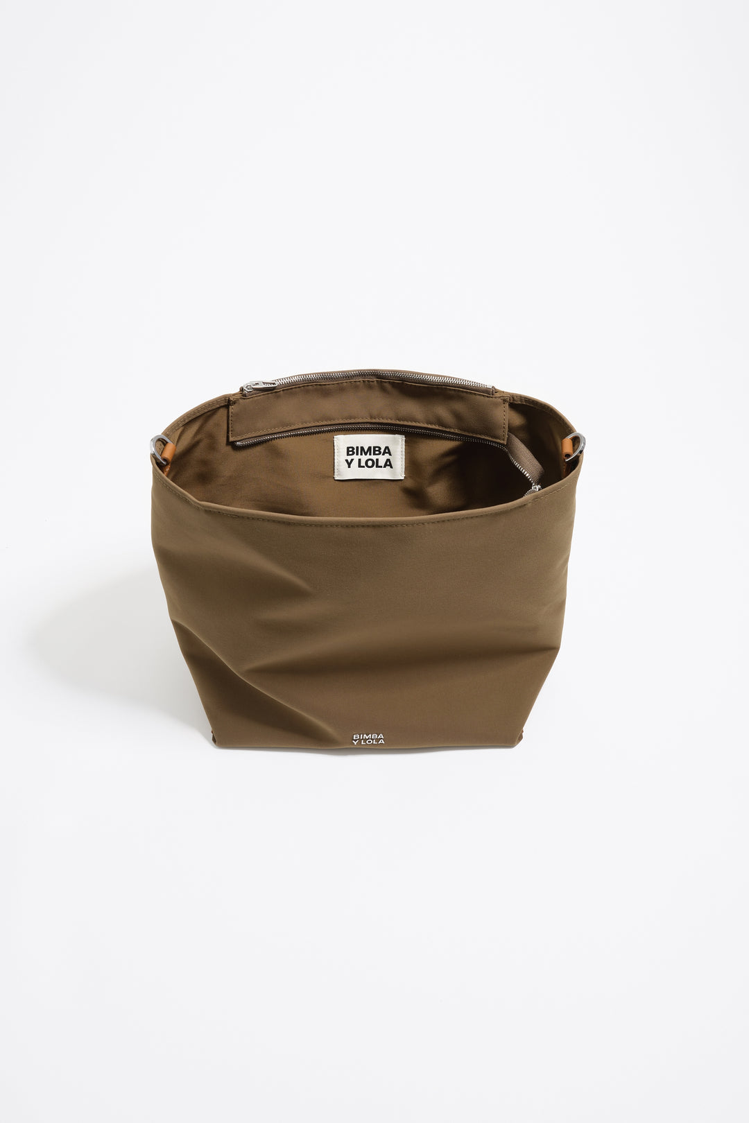 Large olive nylon Carlino bag