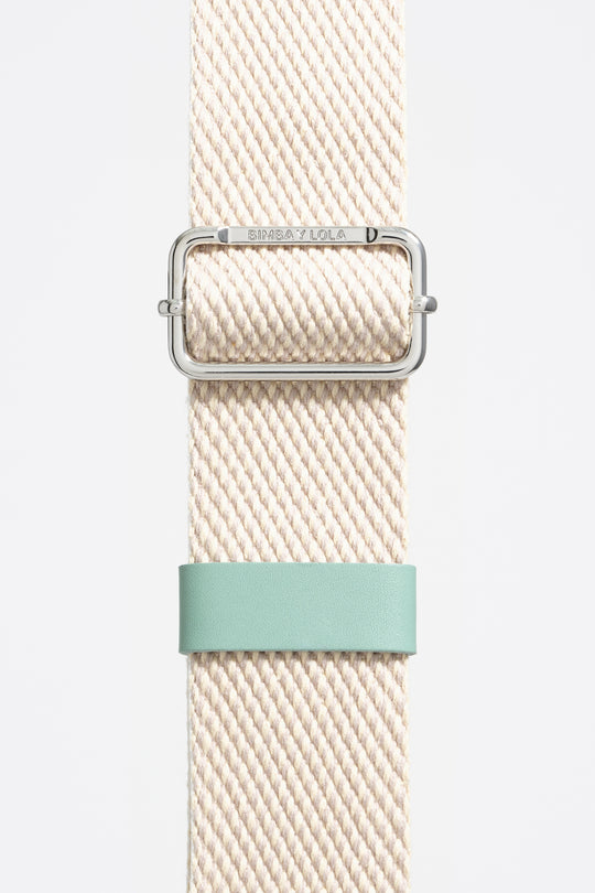 Large sand gabardine Carlino bag