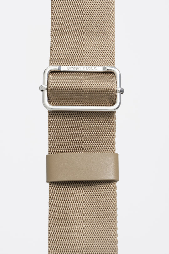 Large taupe nylon Carlino bag