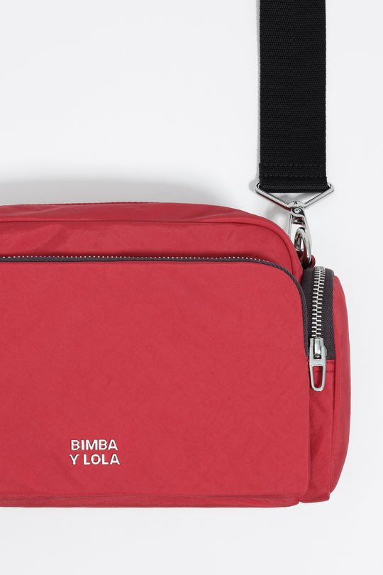 Medium red nylon Pocket crossbody bag