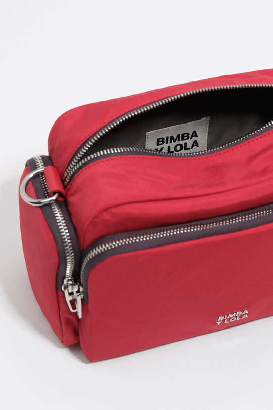 Medium red nylon Pocket crossbody bag