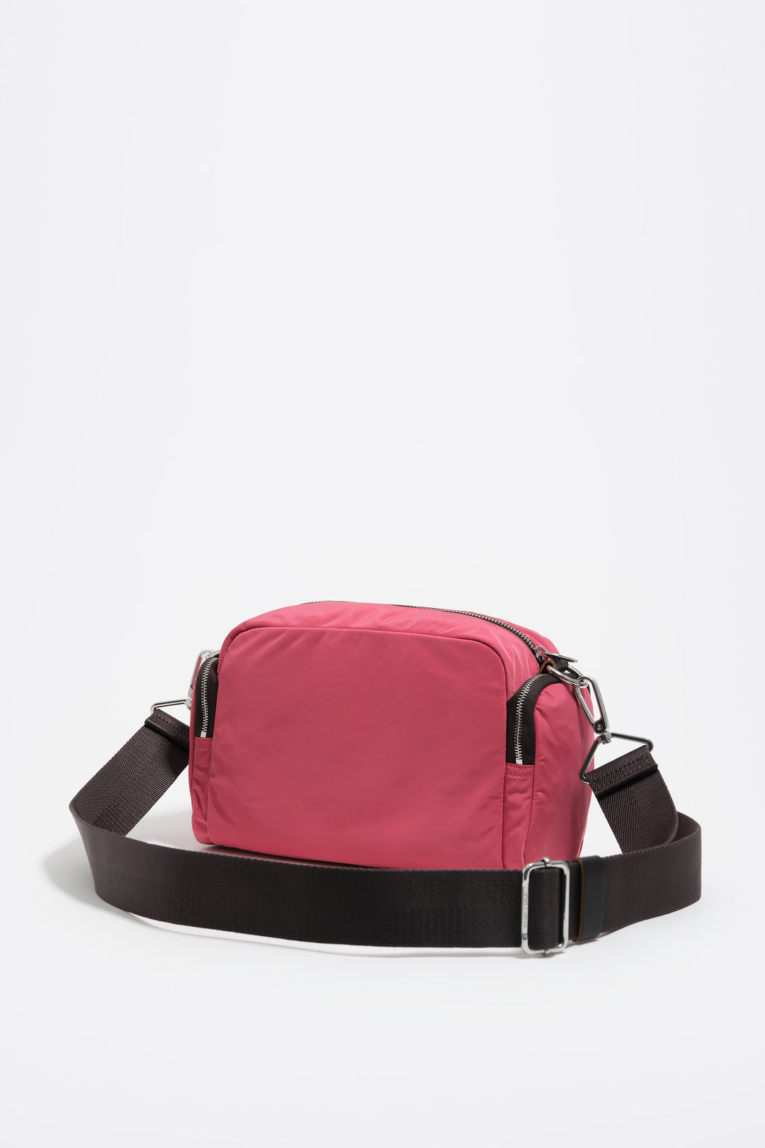 Medium dark pink nylon Pocket crossbody bag