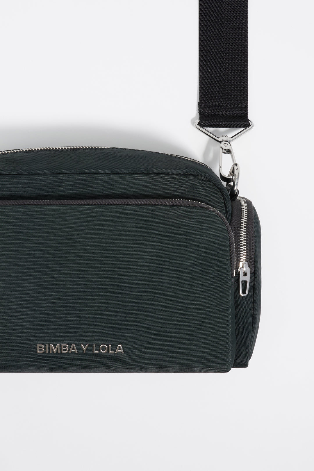 Medium ocean blue nylon Pocket crossbody bag