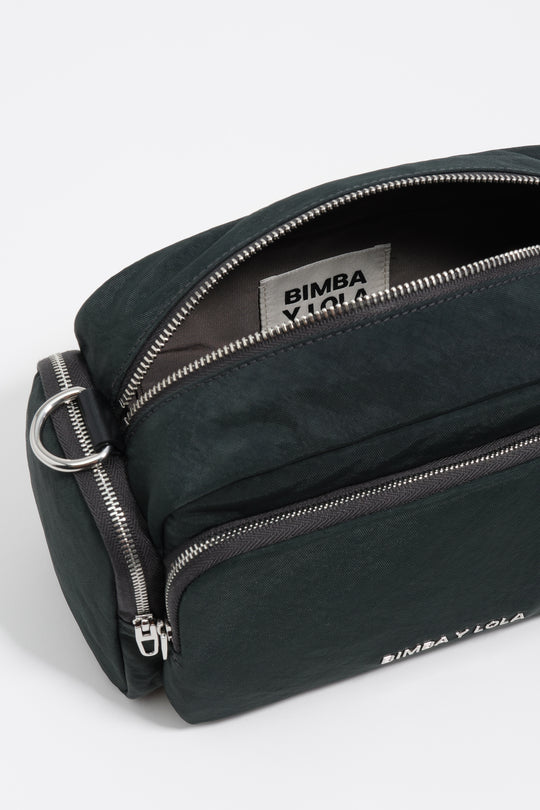 Medium ocean blue nylon Pocket crossbody bag