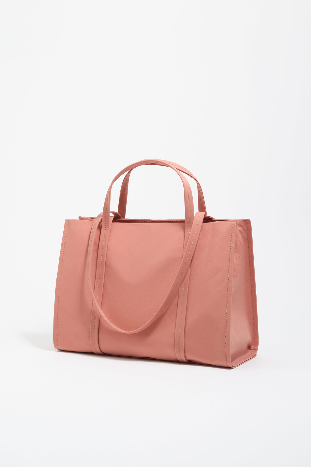 Large pink nylon shopper bag