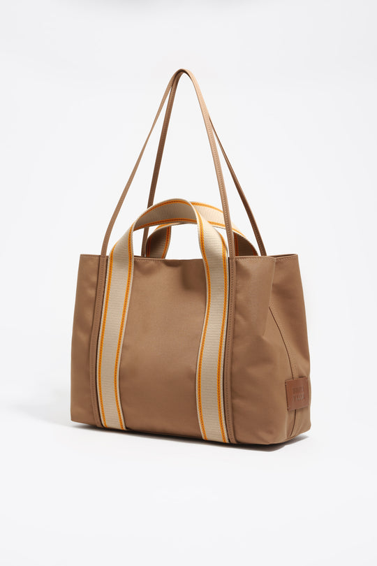 Large cinnamon nylon Chihuahua shopper bag